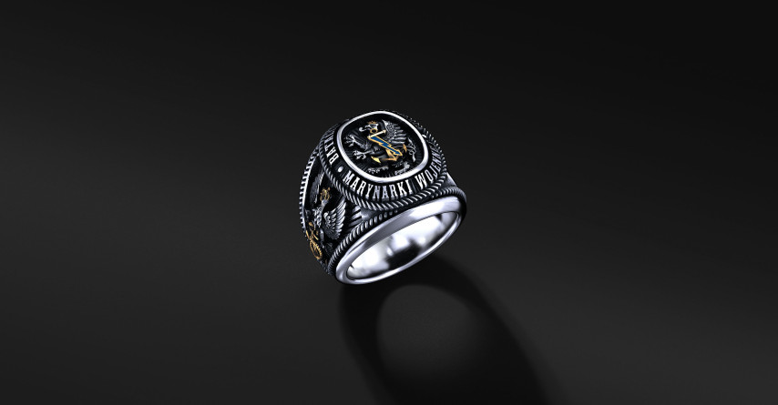 Pierścień Batalionu Dowodzenia Marynarki Wojennej | Enigma Jubiler