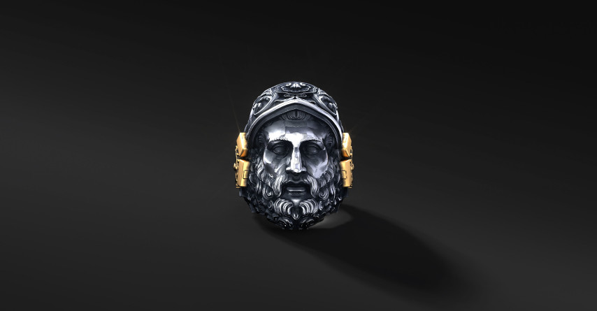 Sygnet Hefajstos: Srebrno-Brązowy Wizerunek Greckiego Boga Sygnet Hefajstos: Srebrno-Brązowy Wizerunek Greckiego Boga