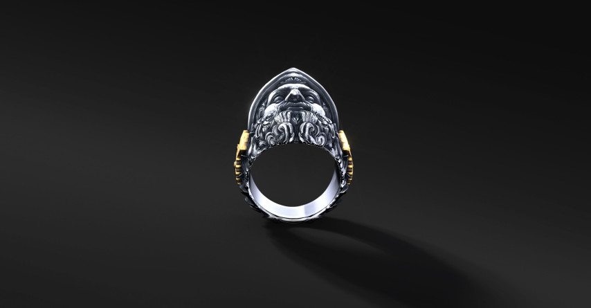 Sygnet Hefajstos: Srebrno-Brązowy Wizerunek Greckiego Boga Sygnet Hefajstos: Srebrno-Brązowy Wizerunek Greckiego Boga