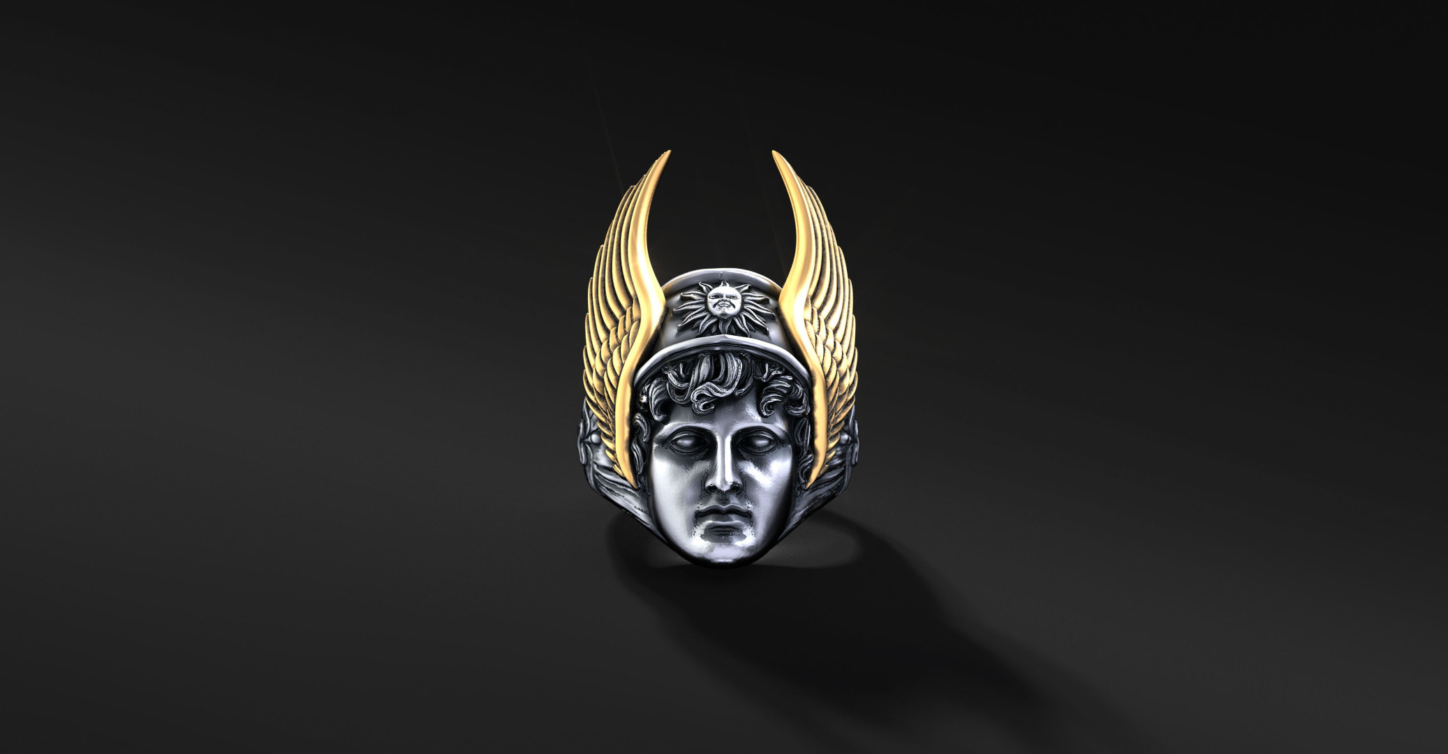 Sygnet Hermes: Wizerunek Boga ze Złotymi Skrzydłami