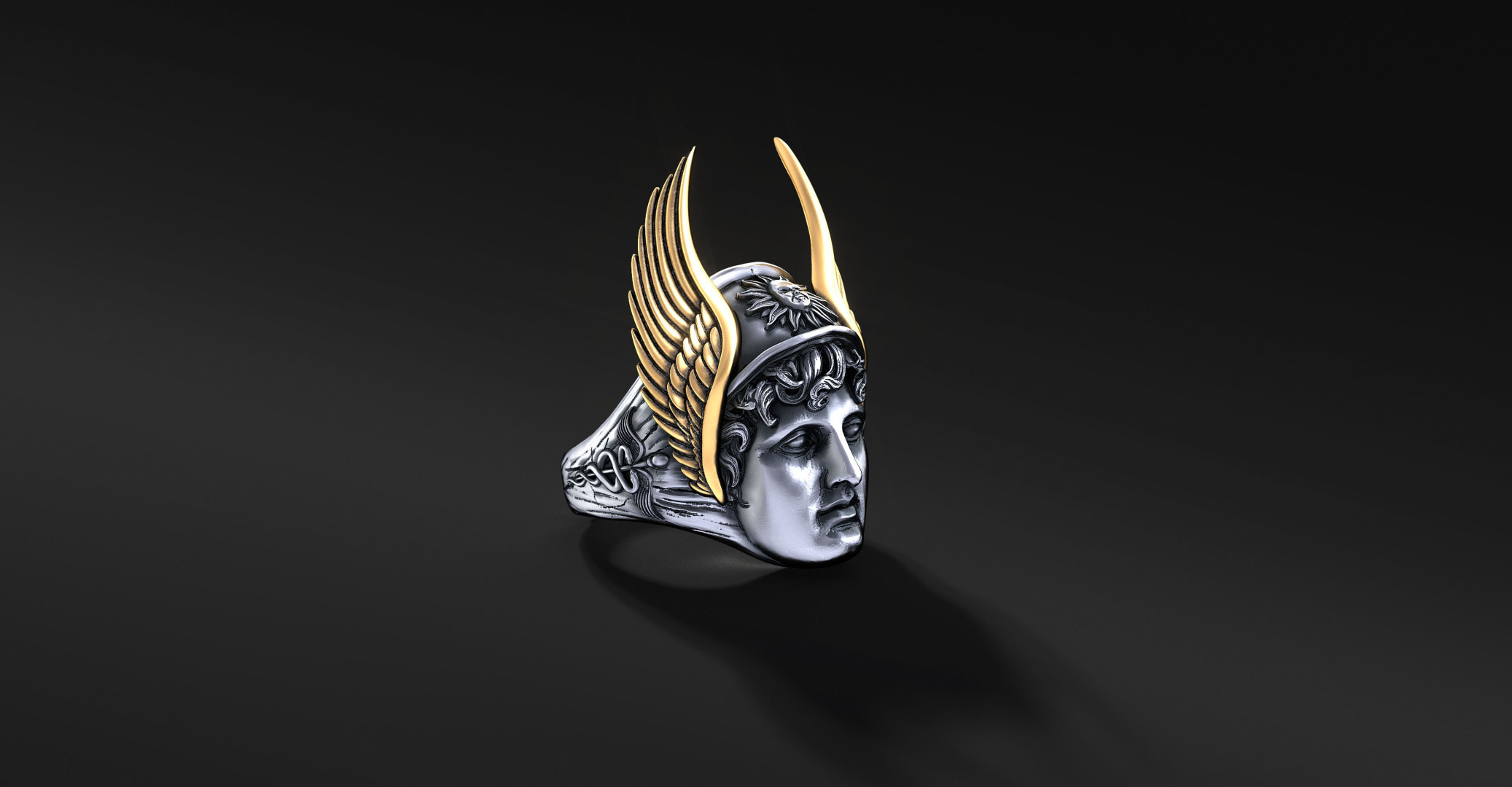 Sygnet Hermes: Wizerunek Boga ze Złotymi Skrzydłami