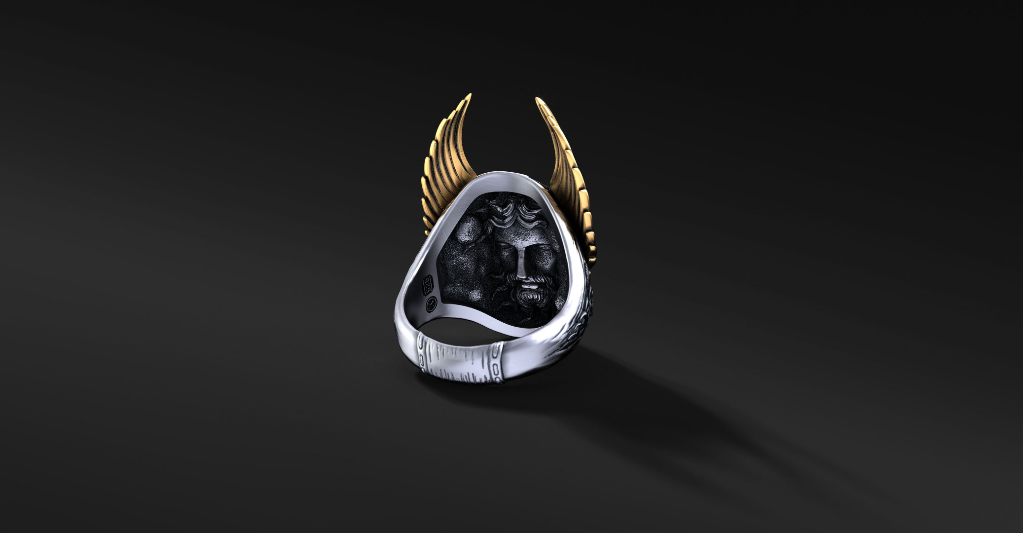 Sygnet Hermes: Wizerunek Boga ze Złotymi Skrzydłami