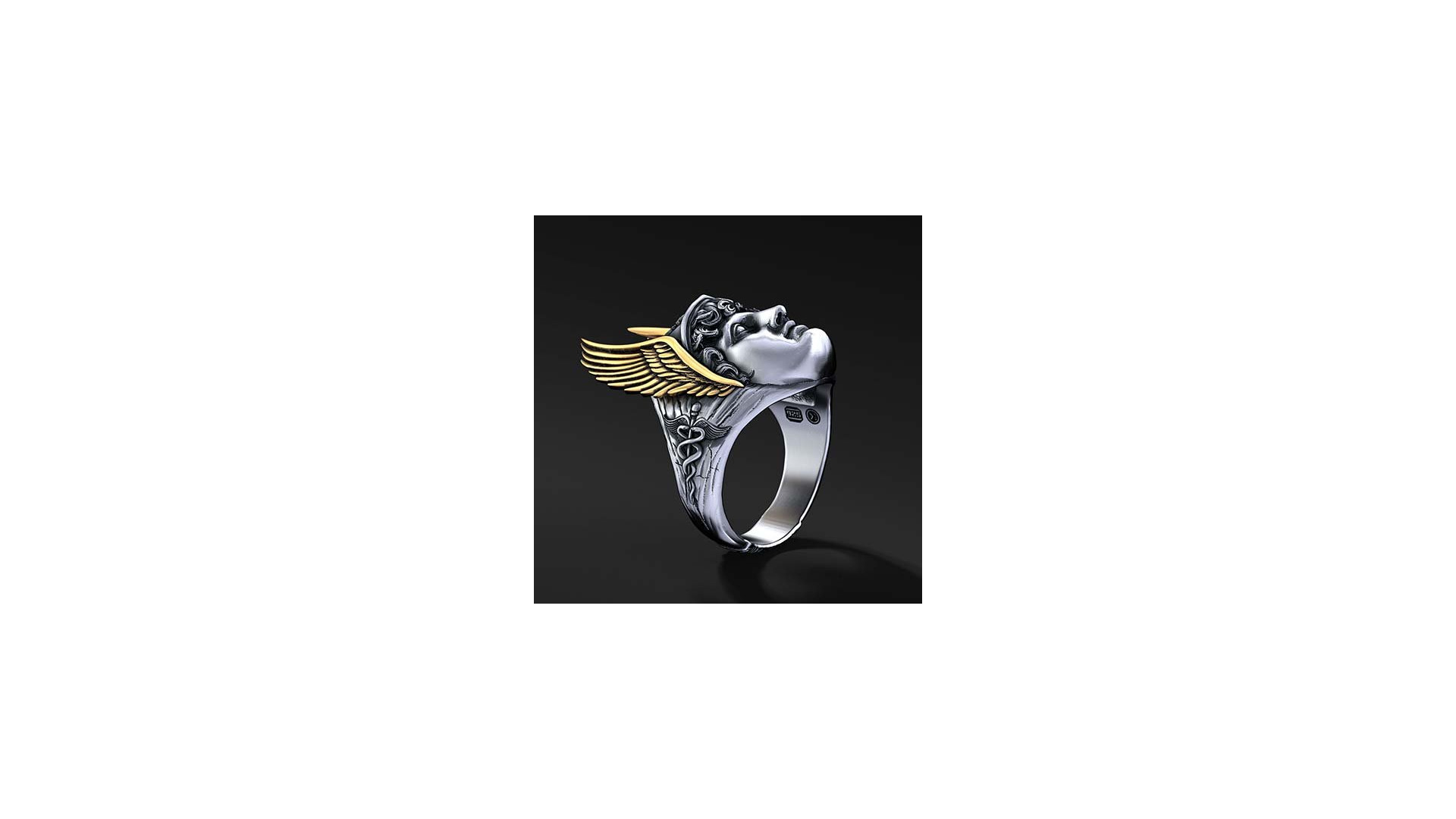 Sygnet Hermes: Wizerunek Boga ze Złotymi Skrzydłami