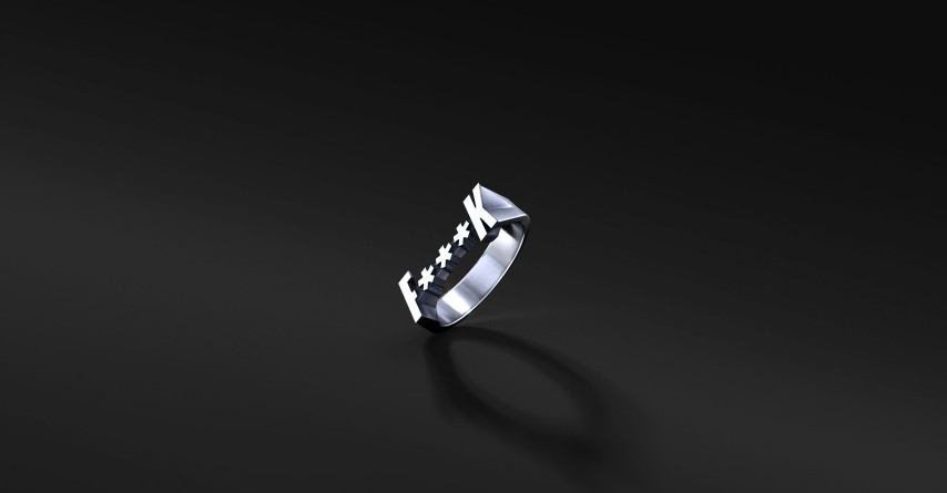 Personalizowany sygnet z napisami URBAN SIGNATURE