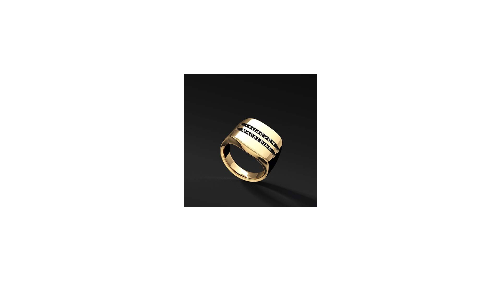 Personalizowany sygnet z napisami ELEGANT SIGNATURE