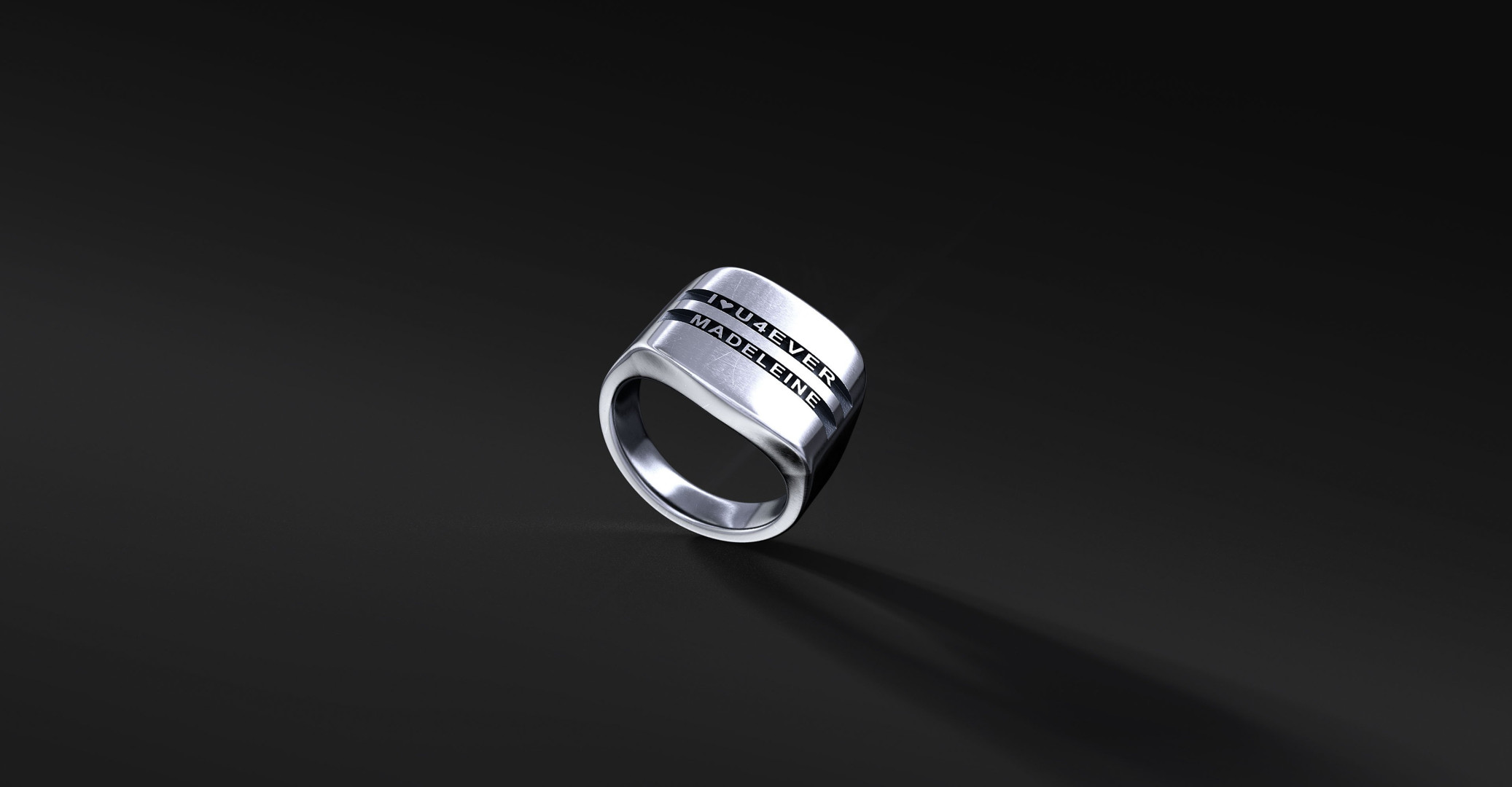 Personalizowany sygnet z napisami ELEGANT SIGNATURE