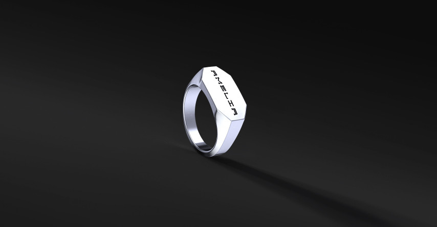 Sygnet Classic Signature - Personalizowana Biżuteria z Metali Szlachetnych