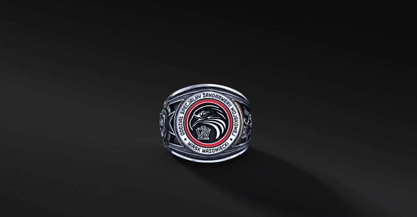 Pierścień Oddziału Specjalnego Żandarmerii Wojskowej Mińsk Mazowiecki | Enigma Jubiler