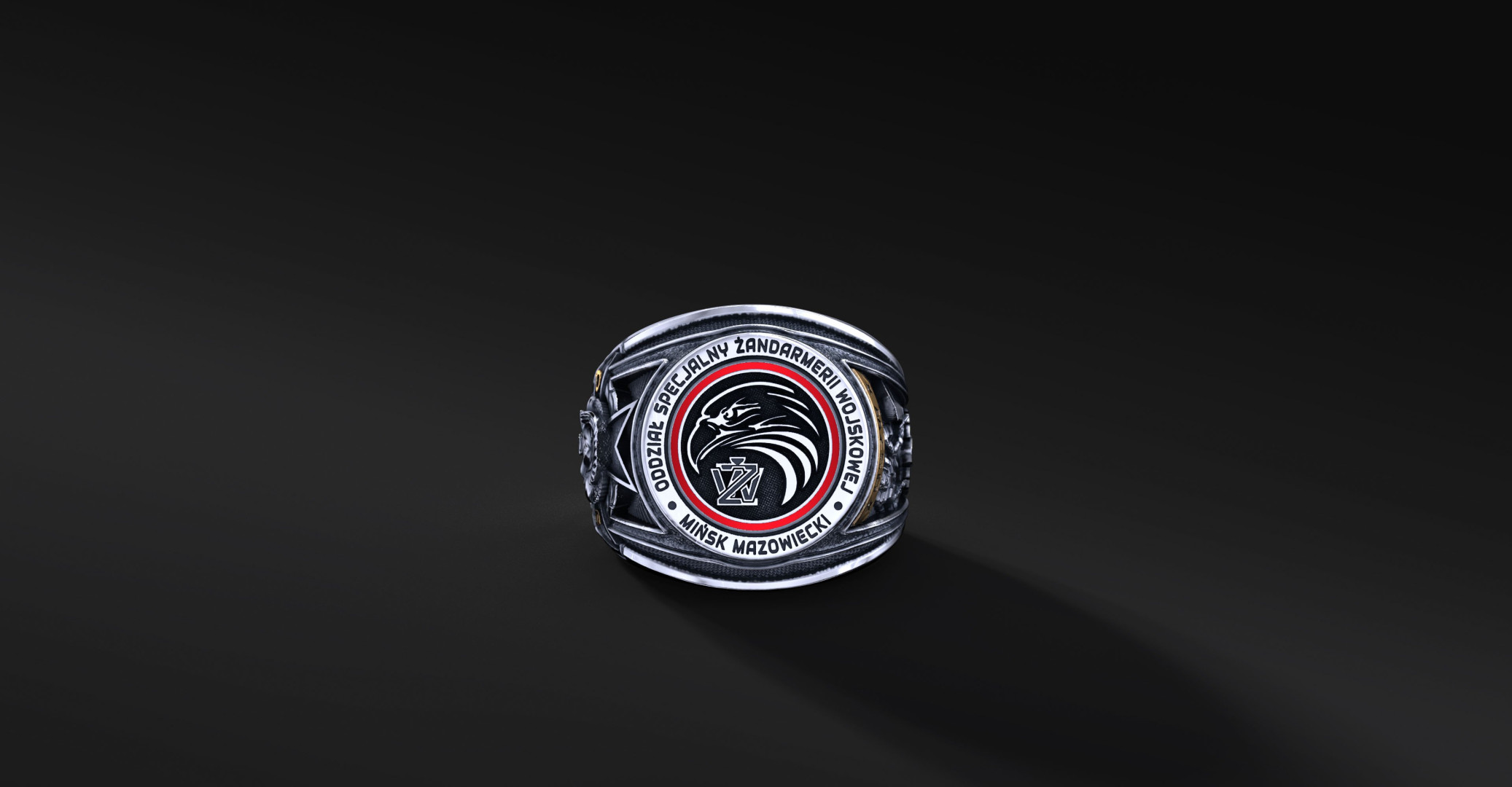 Pierścień Oddziału Specjalnego Żandarmerii Wojskowej Mińsk Mazowiecki | Enigma Jubiler