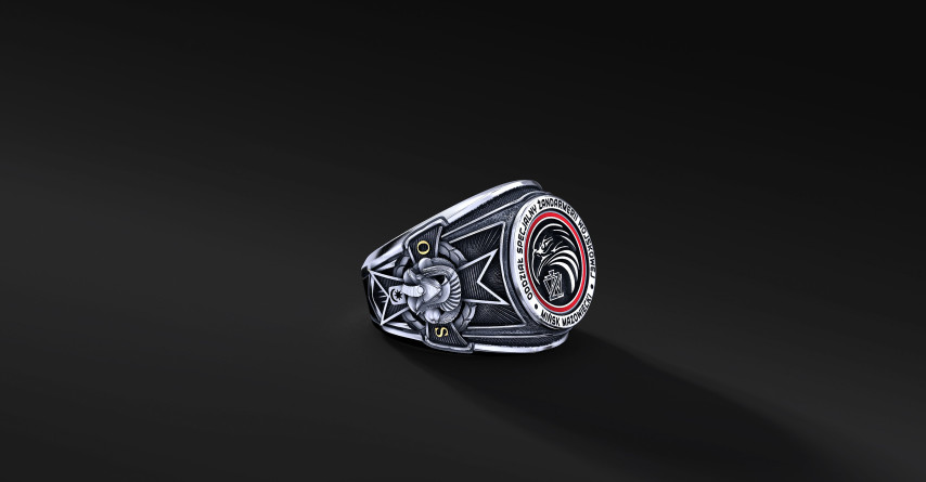Pierścień Oddziału Specjalnego Żandarmerii Wojskowej Mińsk Mazowiecki | Enigma Jubiler