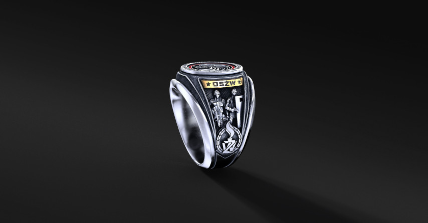 Pierścień Oddziału Specjalnego Żandarmerii Wojskowej Mińsk Mazowiecki | Enigma Jubiler