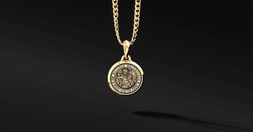 Złoty Medalik z Archaniołem Michałem I ENIGMA Jubiler Złoty Medalik z Archaniołem Michałem I ENIGMA Jubiler