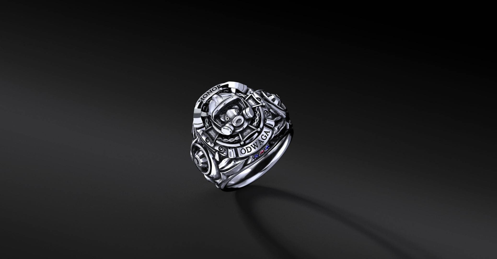 Sygnet Strażacki "VALOR" Ag925 I ENIGMA Jubiler Sygnet Strażacki "VALOR" Ag925 I ENIGMA Jubiler