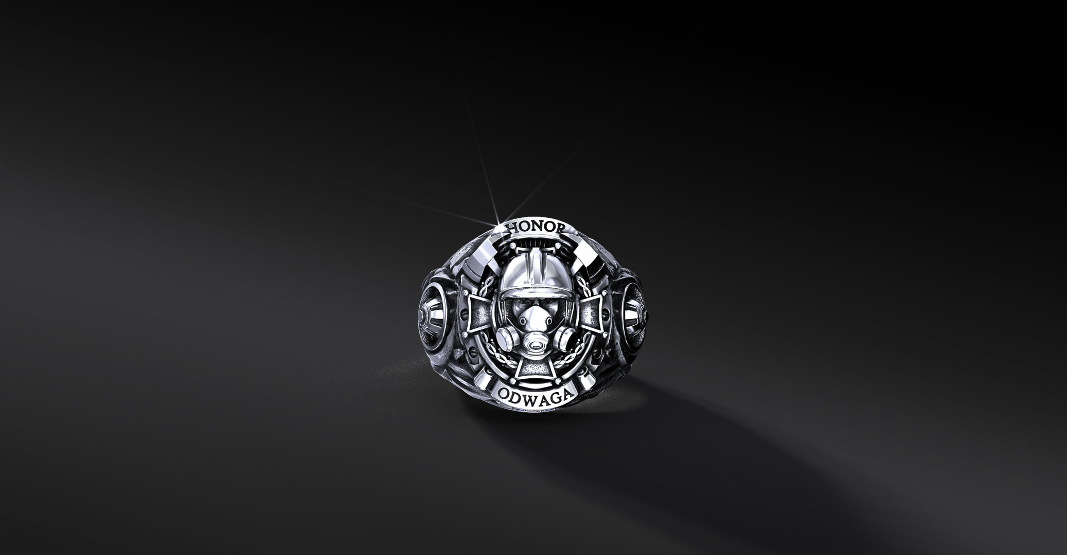 Sygnet Strażacki "VALOR" Ag925 I ENIGMA Jubiler Sygnet Strażacki "VALOR" Ag925 I ENIGMA Jubiler