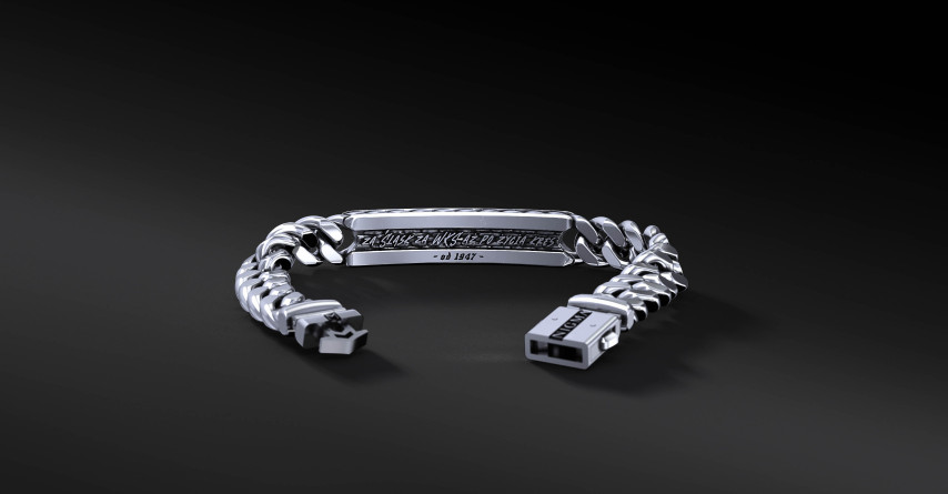 Bransoleta WKS ID Tag 10 mm Srebro 925 | Enigma Jubiler