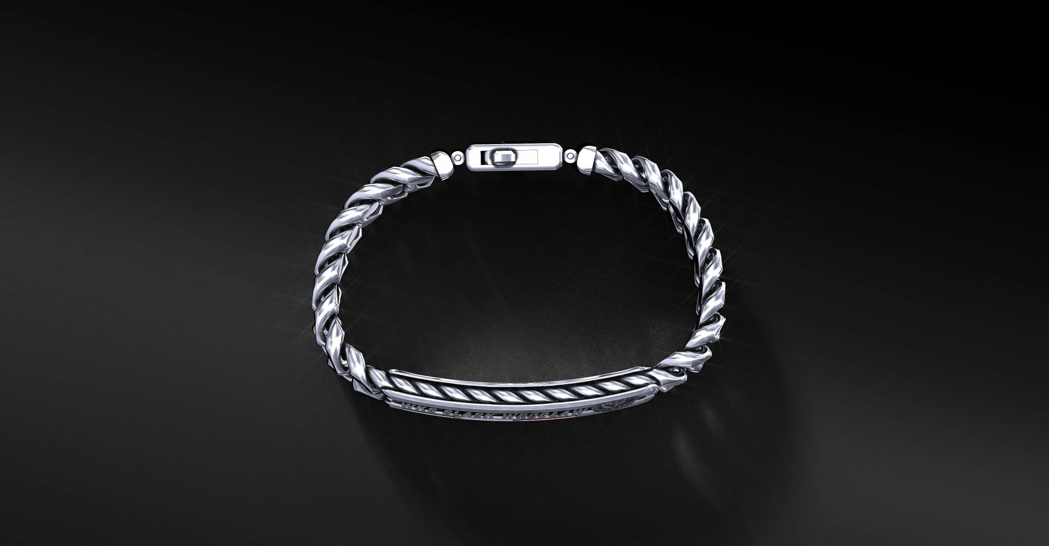 Bransoleta WKS ID Tag 10 mm Srebro 925 | Enigma Jubiler