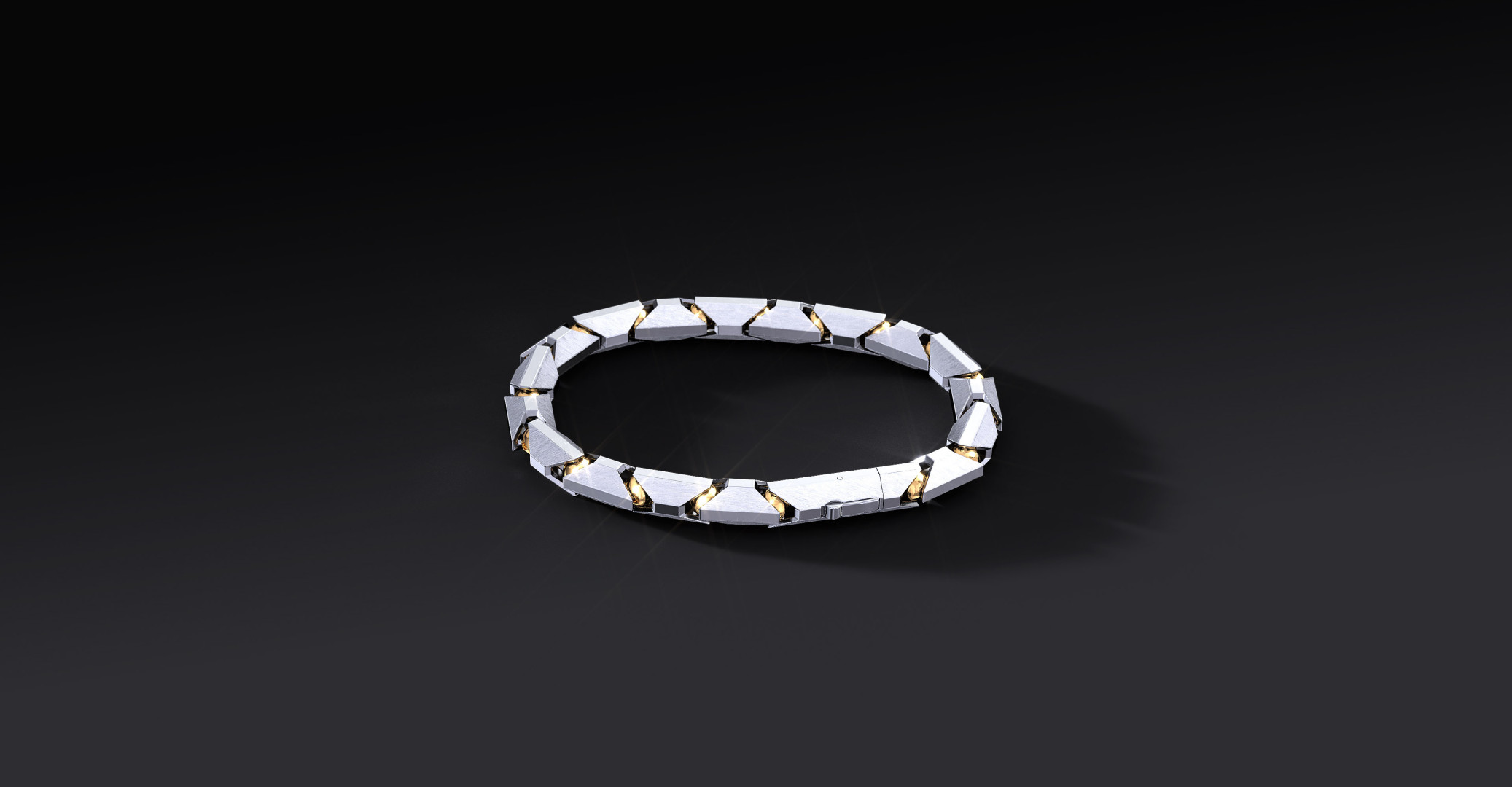 Bransoleta "Ironclad" – Srebrna Bransoletka 925 z Brązowymi Przegubami Kulowymi