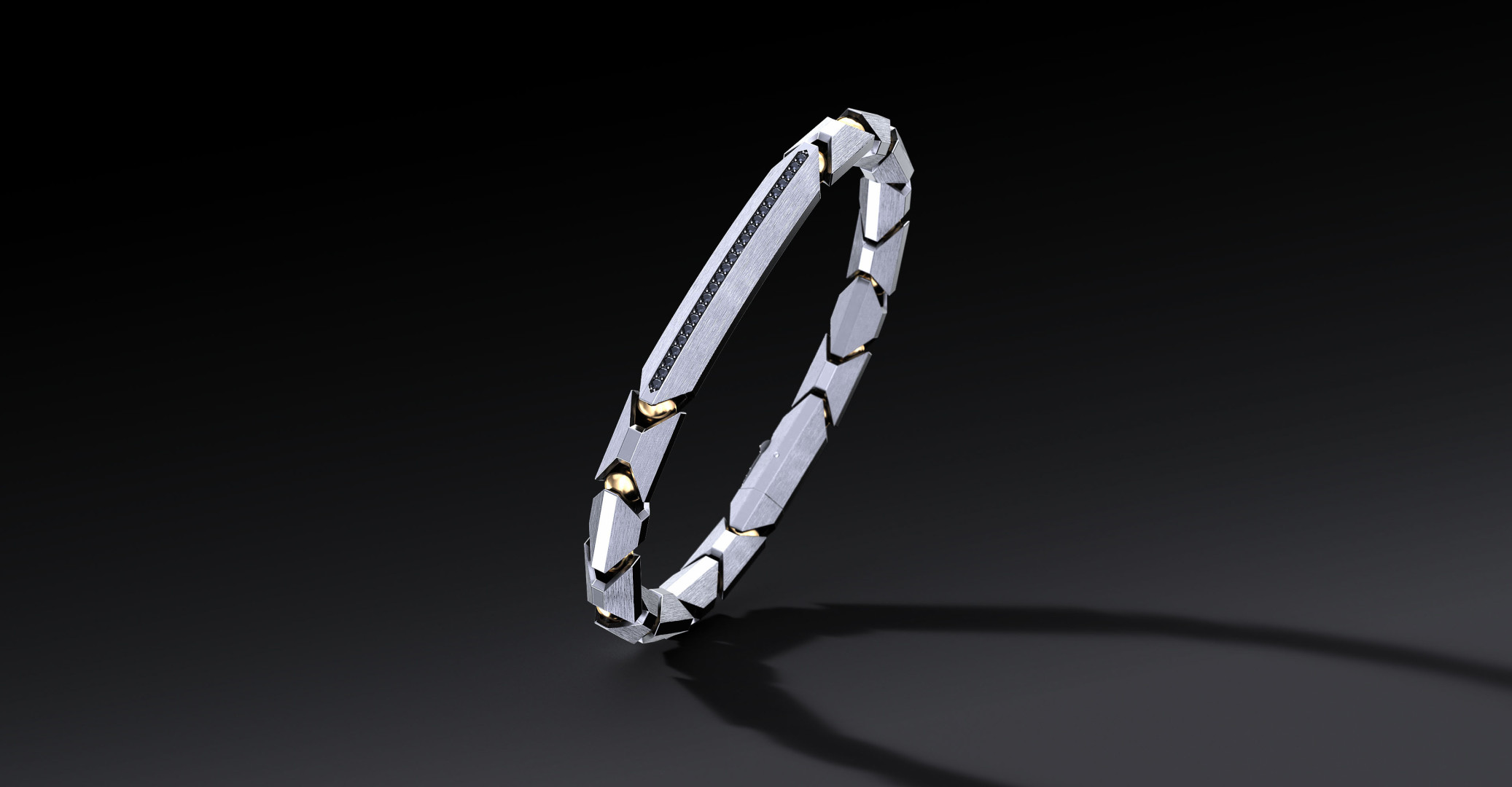 Bransoleta "Ironclad Pave" – Srebrna Bransoletka 925 z Cyrkoniami