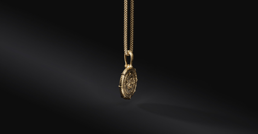 Medalion Bolesława Chrobrego – złocony brąz, łańcuszek stalowy | Korona Tysiąclecia