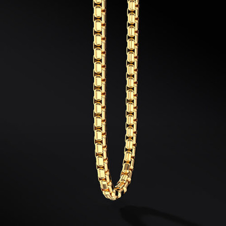 Łańcuszek Złota Kostka 5mm Stal Szlachetna I ENIGMA Jubiler