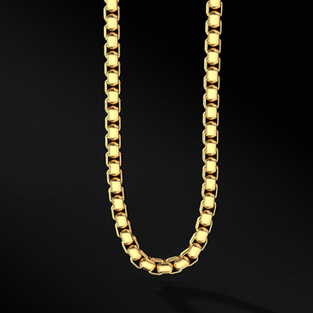 Łańcuszek Złota Kostka 5mm Stal Szlachetna I ENIGMA Jubiler