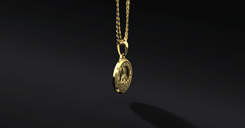 Złoty Medalik ze św. Katarzyną  I ENIGMA Jubiler