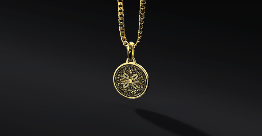 Złoty Medalik ze św. Katarzyną  I ENIGMA Jubiler