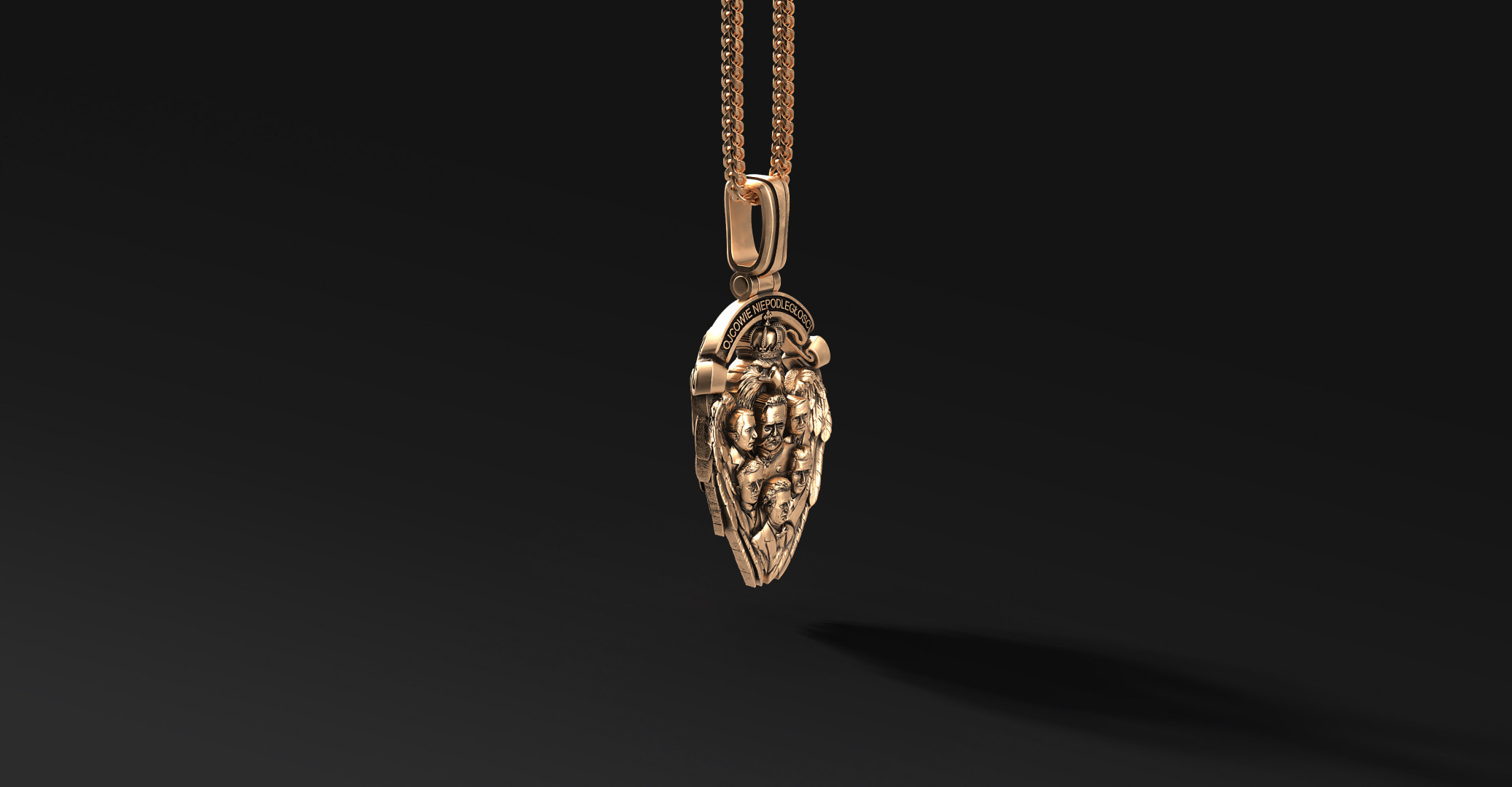 Zawieszka Ojcowie Niepodległości z brązu – symbol historii i jedności