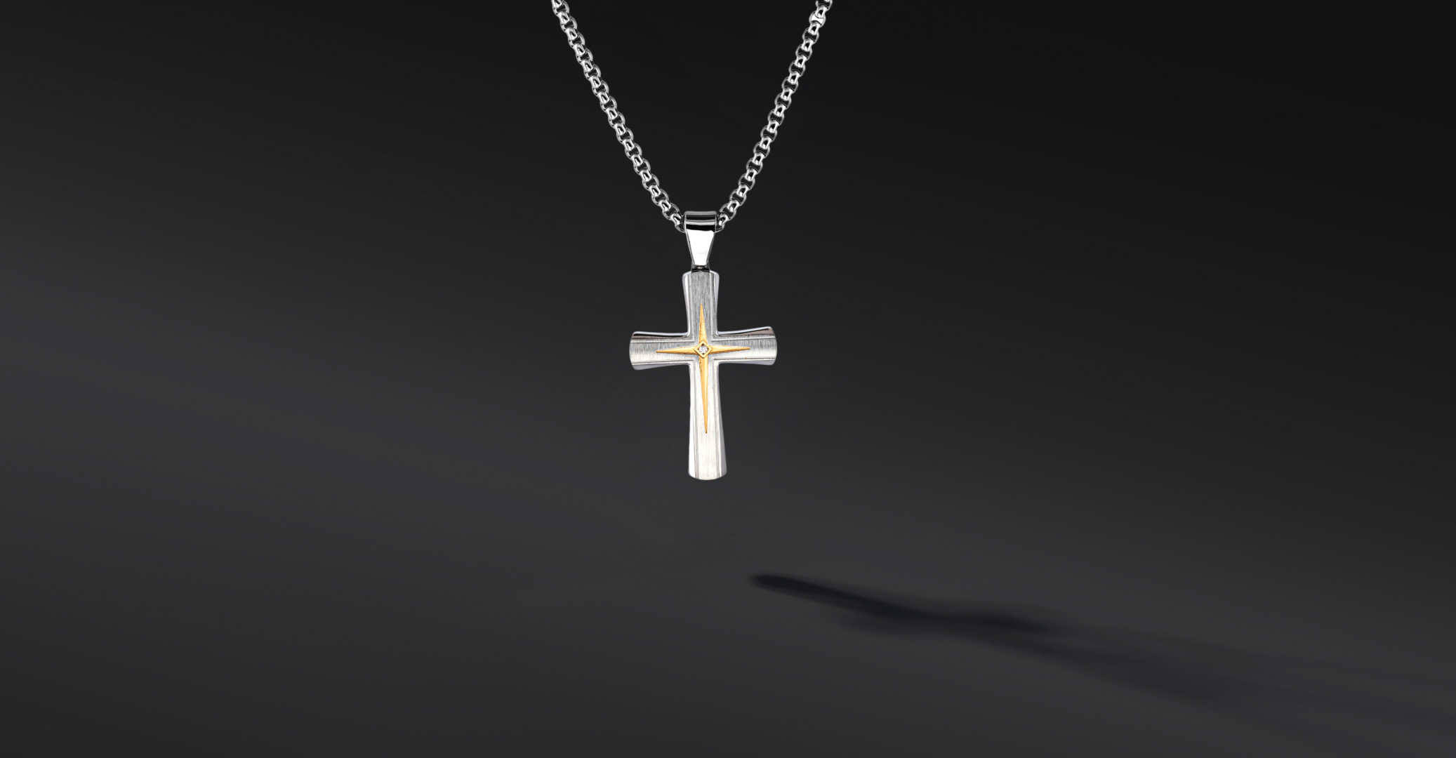 Krzyżyk „Plain” – stal szlachetna z łańcuszkiem