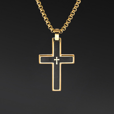 Krzyżyk „Sentro” – stal szlachetna z łańcuszkiem