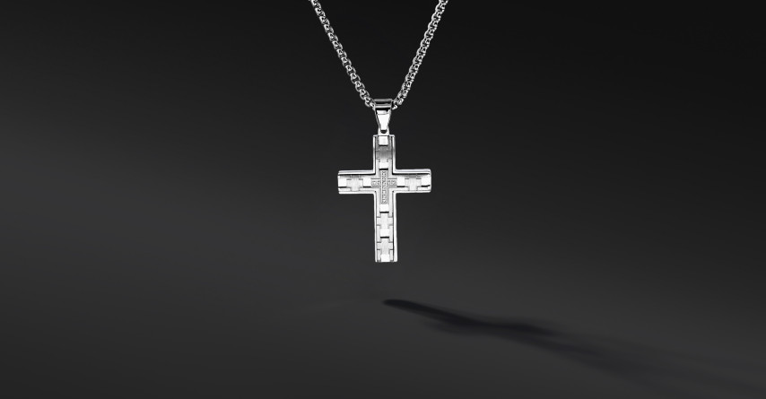 Krzyżyk „Sentro” – stal szlachetna z łańcuszkiem