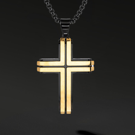 Krzyżyk „Aureon” – stal szlachetna z łańcuszkiem