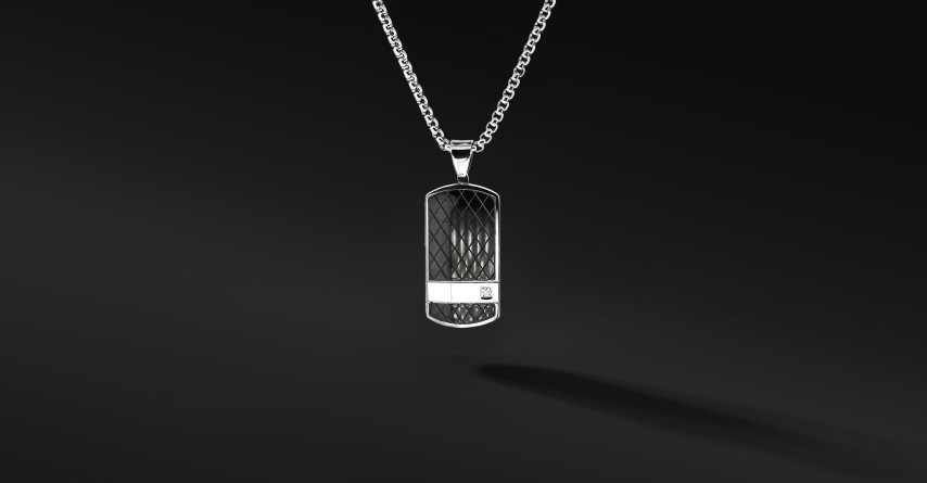 Nieśmiertelnik "Auren" Black (Stal szlachetna) | Enigma Jubiler