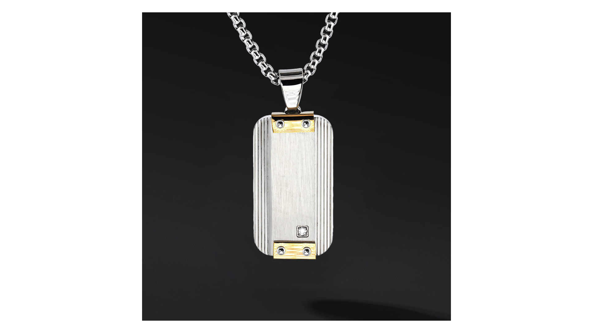 Nieśmiertelnik "Hexon" Silver (Stal szlachetna) | Enigma Jubiler