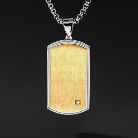 Nieśmiertelnik "Solvar" Gold (Stal szlachetna) | Enigma Jubiler