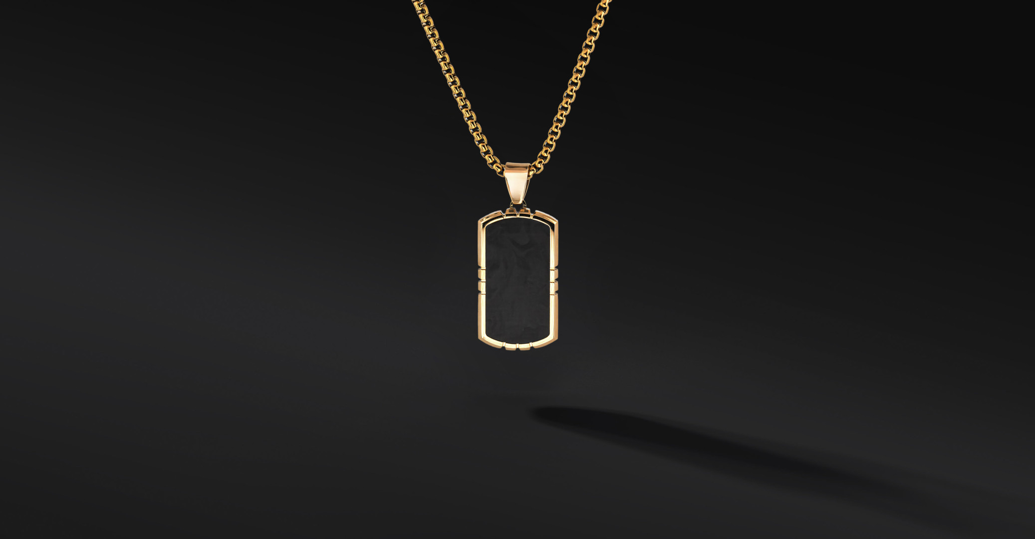 Nieśmiertelnik „Carbon” Gold (Stal szlachetna z wkładką z karbonu)