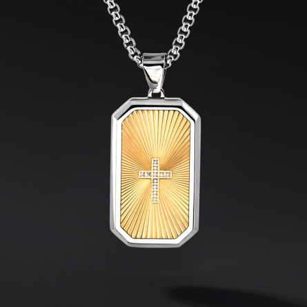 Nieśmiertelnik „Radiant” Gold (Stal szlachetna)