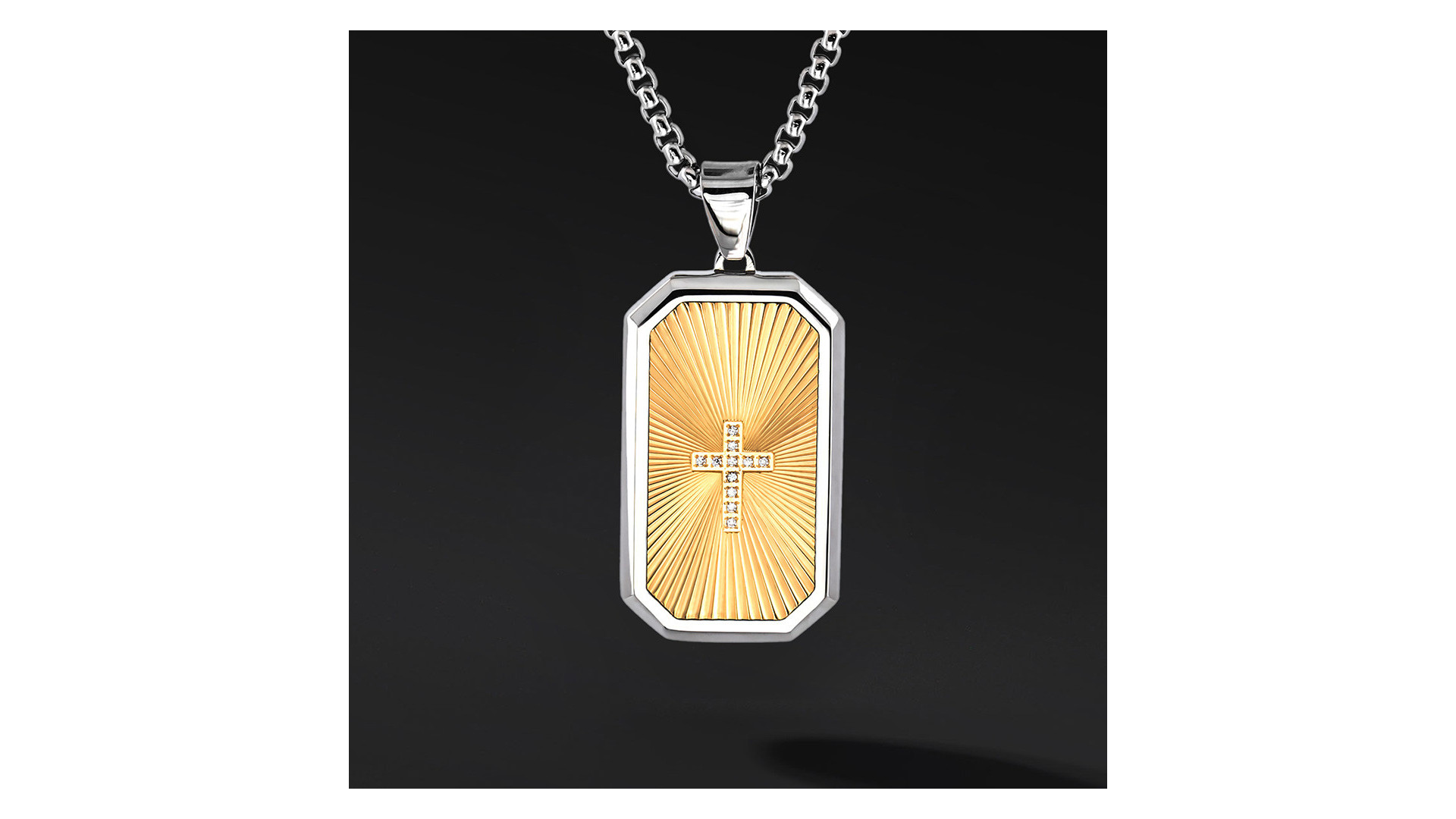 Nieśmiertelnik „Radiant” Gold (Stal szlachetna)