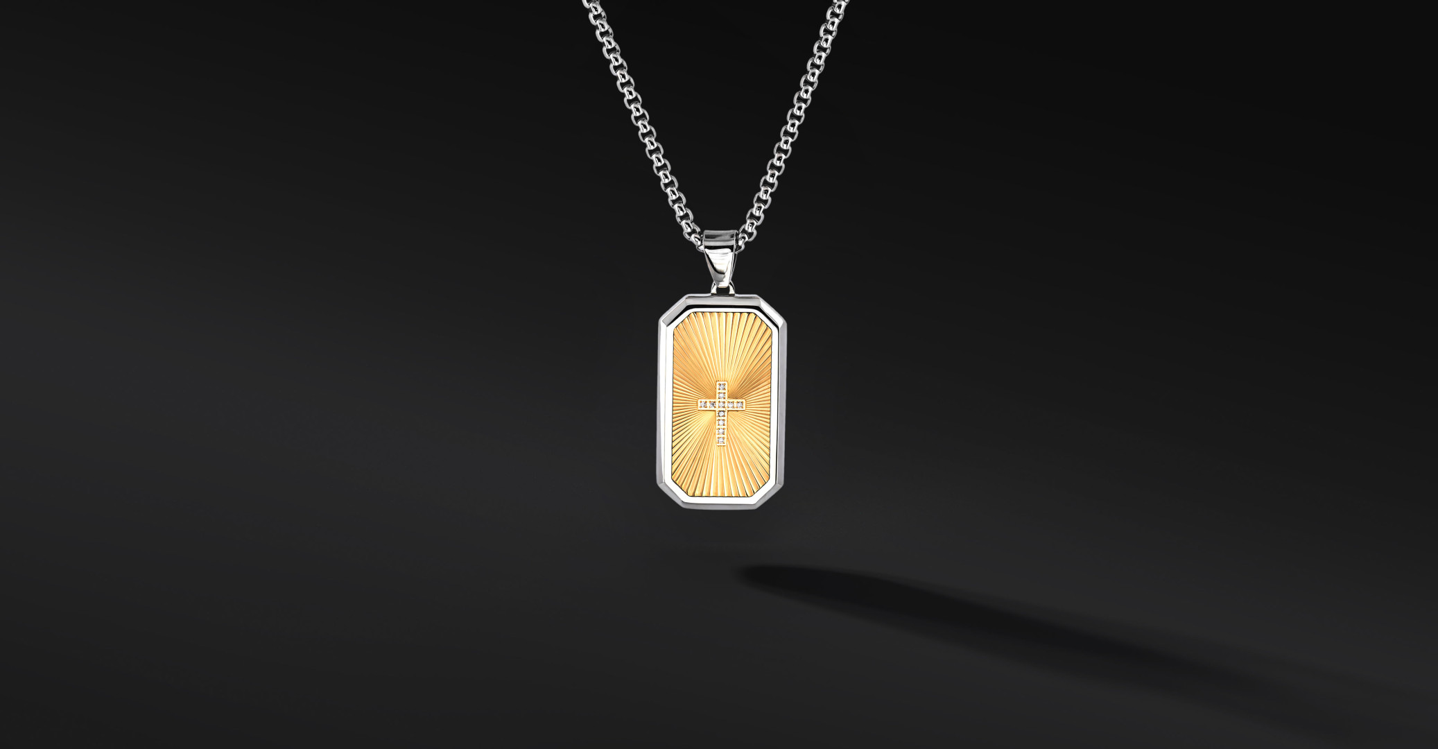 Nieśmiertelnik „Radiant” Gold (Stal szlachetna)