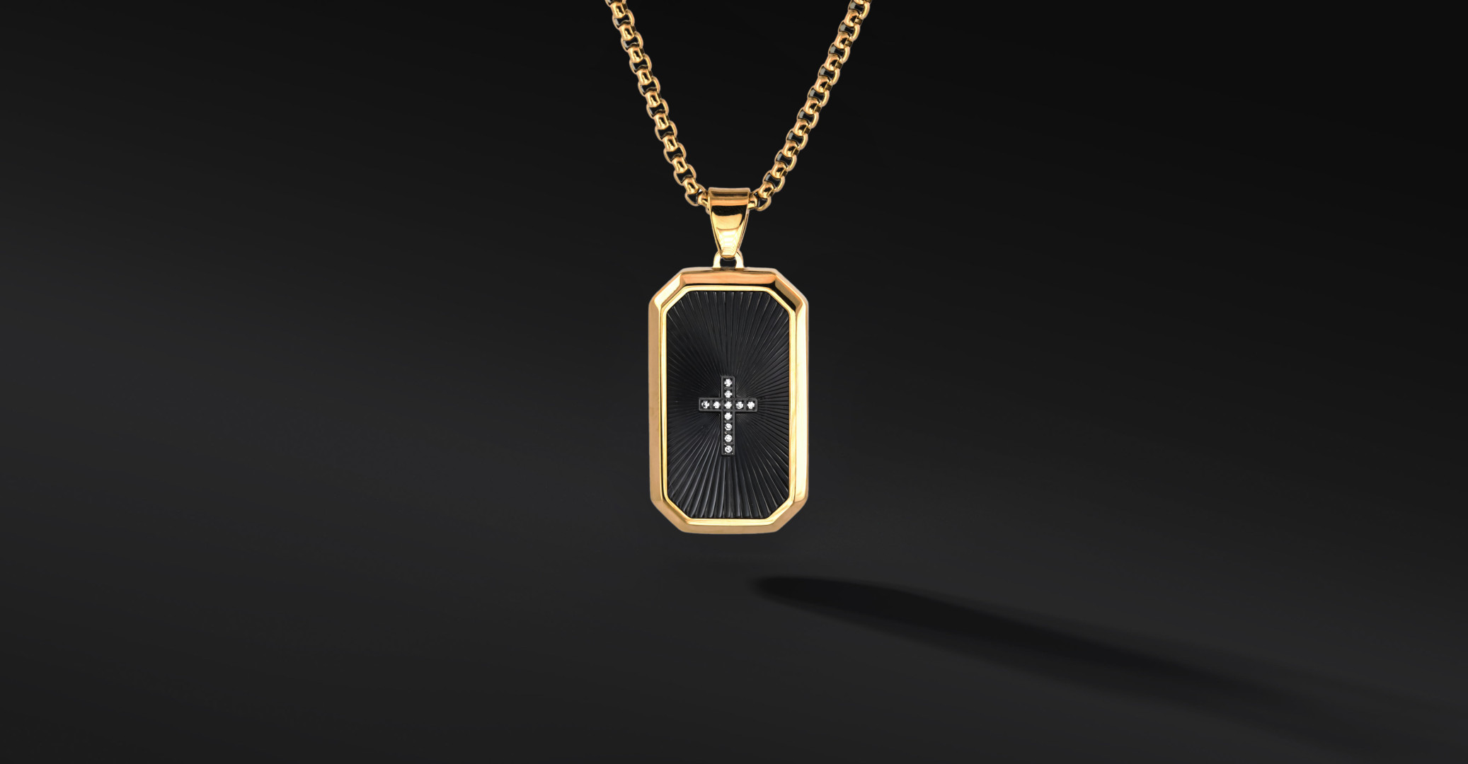 Nieśmiertelnik „Radiant” Black – stal szlachetna w eleganckiej formie | Enigma Jubiler