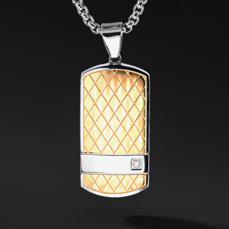 Nieśmiertelnik „Auren” Gold – stal szlachetna w eleganckim wydaniu | Enigma Jubiler