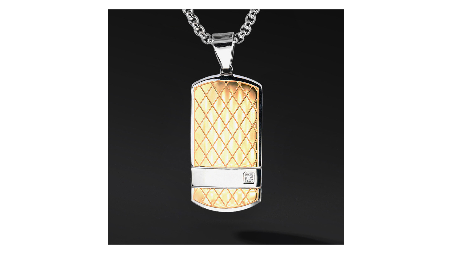 Nieśmiertelnik „Auren” Gold – stal szlachetna w eleganckim wydaniu | Enigma Jubiler