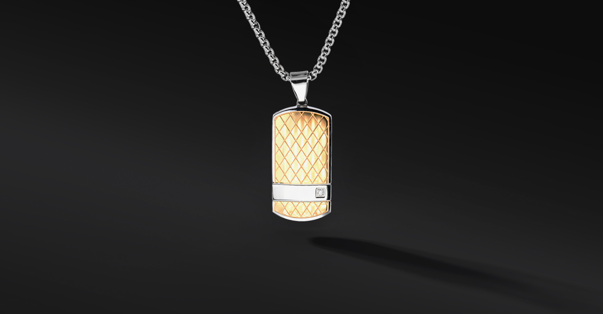 Nieśmiertelnik „Auren” Gold – stal szlachetna w eleganckim wydaniu | Enigma Jubiler