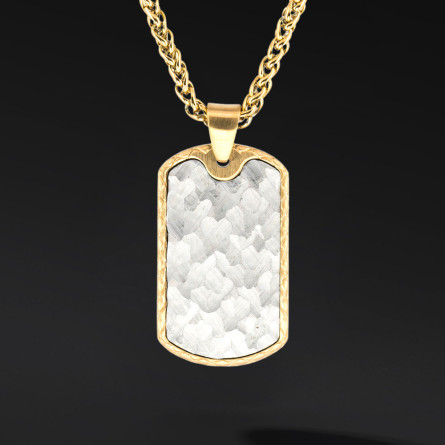 Nieśmiertelnik "Auren" Gold – stal szlachetna | Elegancka biżuteria męska Enigma