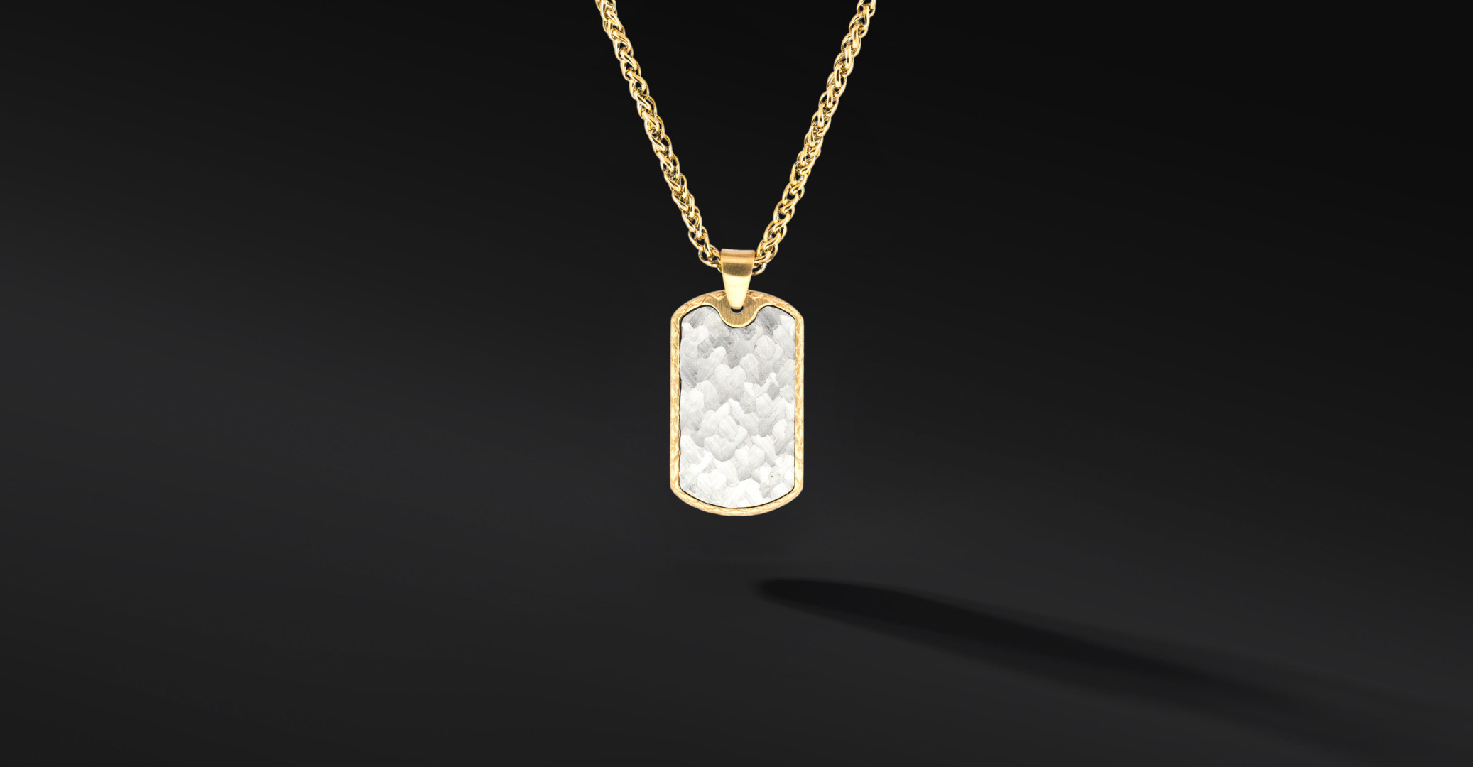 Nieśmiertelnik "Auren" Gold – stal szlachetna | Elegancka biżuteria męska Enigma