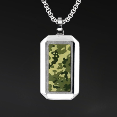 Nieśmiertelnik "Camo" – stal szlachetna | Wojskowy styl i nowoczesny design | Enigma