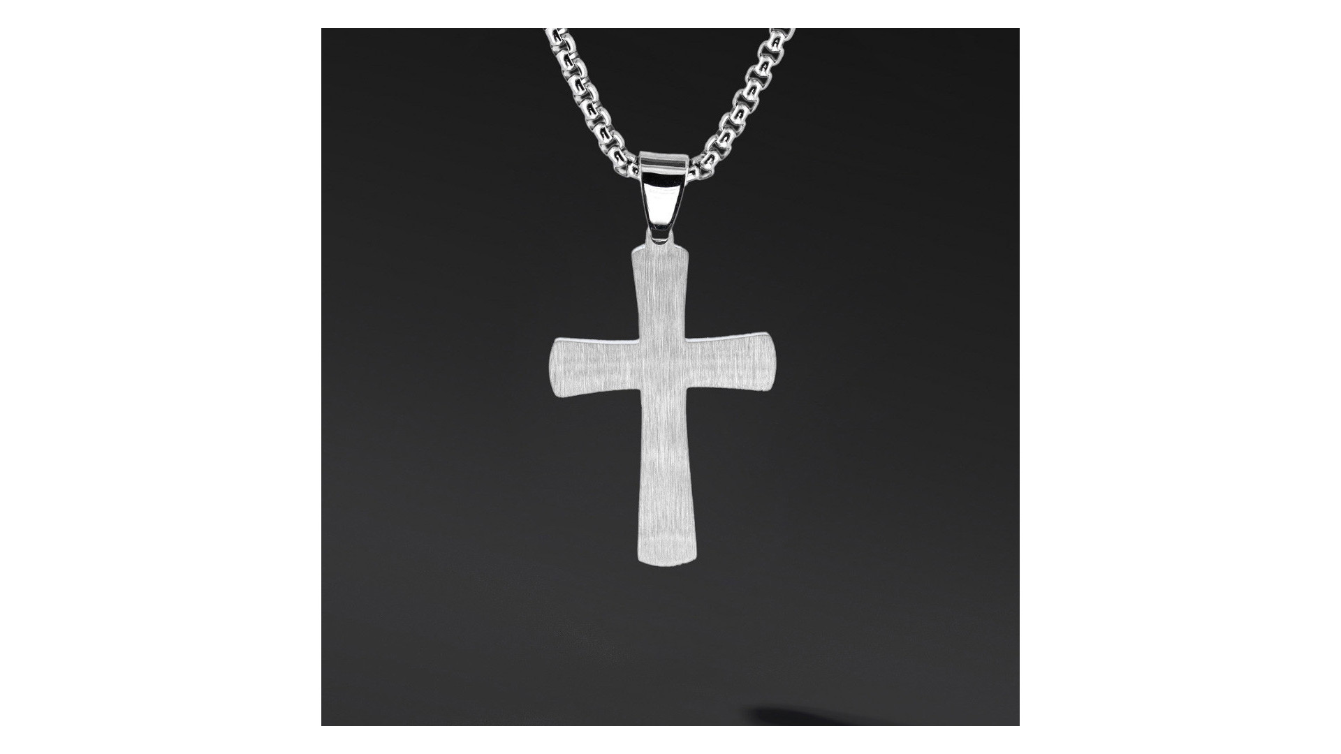Krzyżyk „Plain” – stal szlachetna z łańcuszkiem