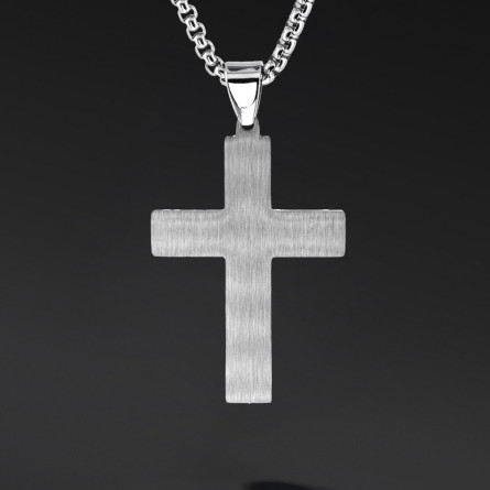 Krzyżyk „Sentro” – stal szlachetna z łańcuszkiem