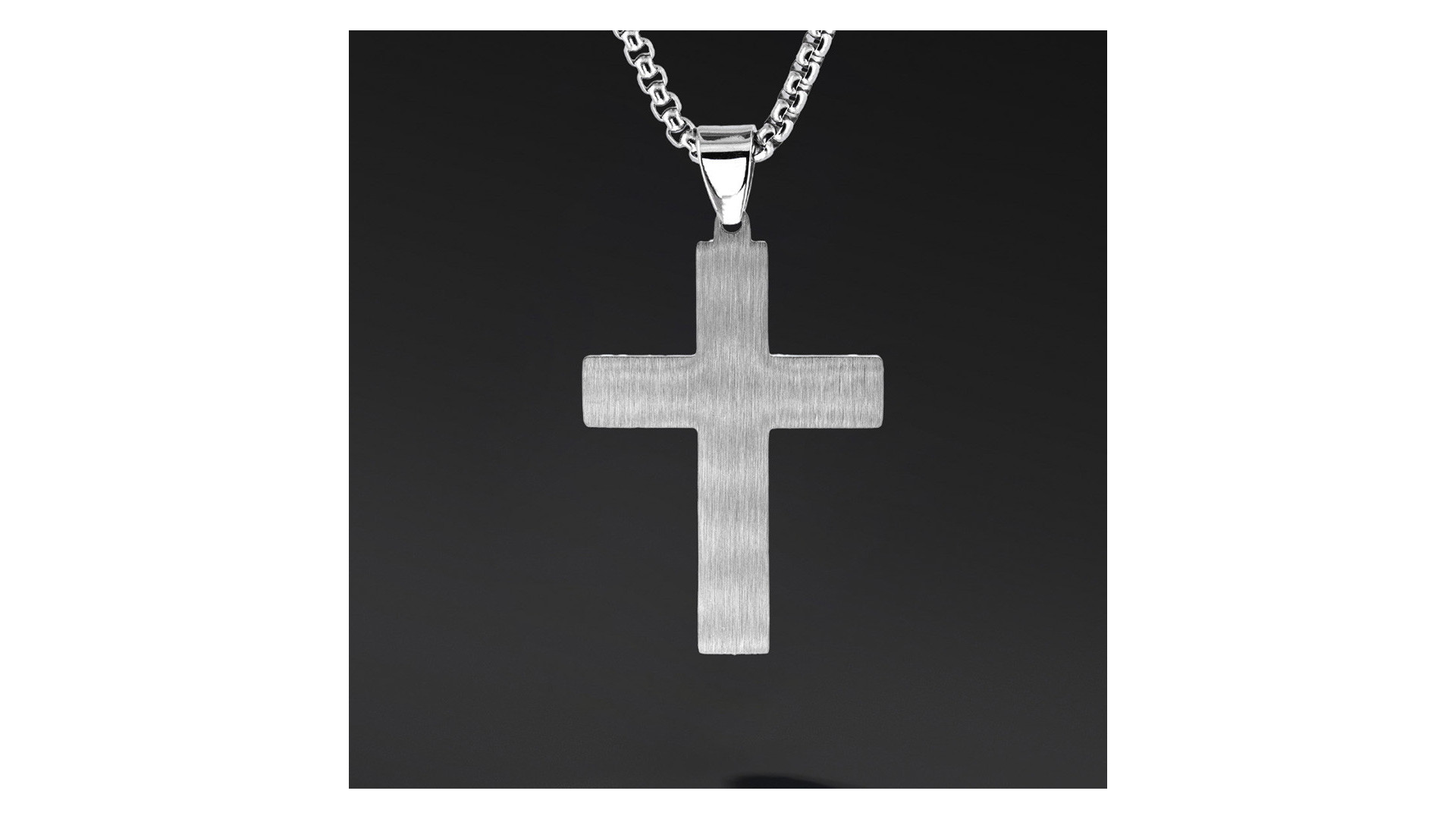Krzyżyk „Sentro” – stal szlachetna z łańcuszkiem
