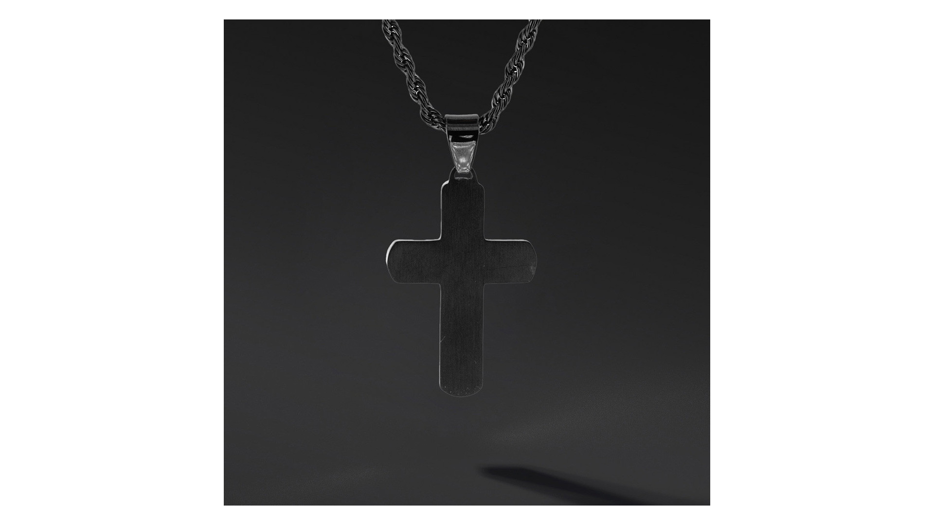 Krzyżyk „Vanguard” Black – stal szlachetna z łańcuszkiem Krzyżyk „Vanguard” Black – stal szlachetna z łańcuszkiem